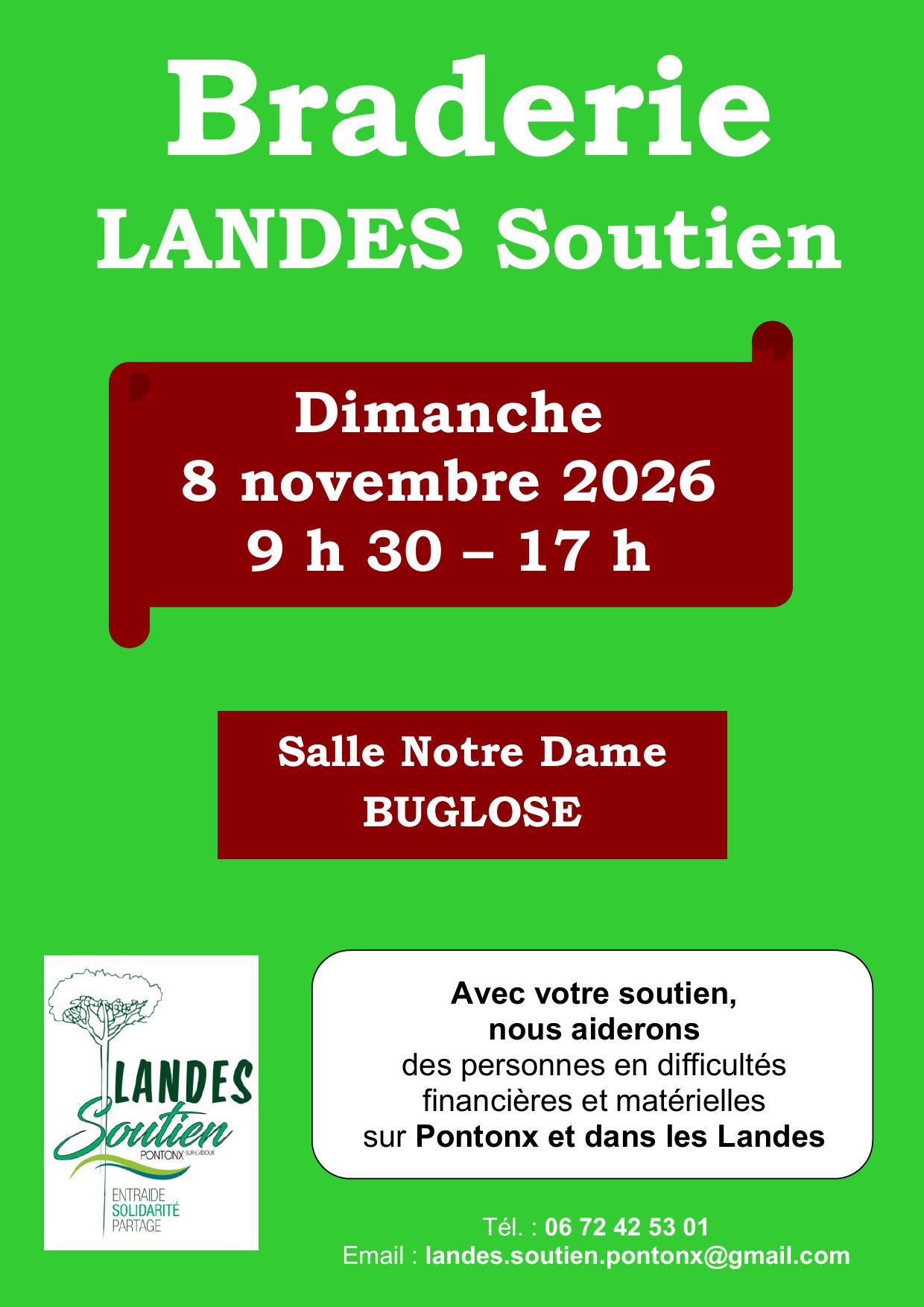 Braderie de Landes Soutien