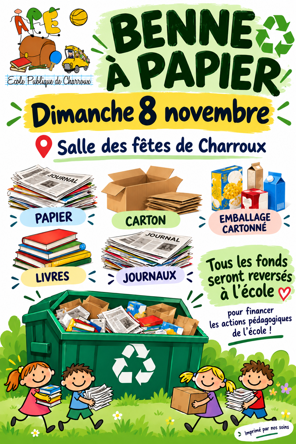 Benne à papier et carton