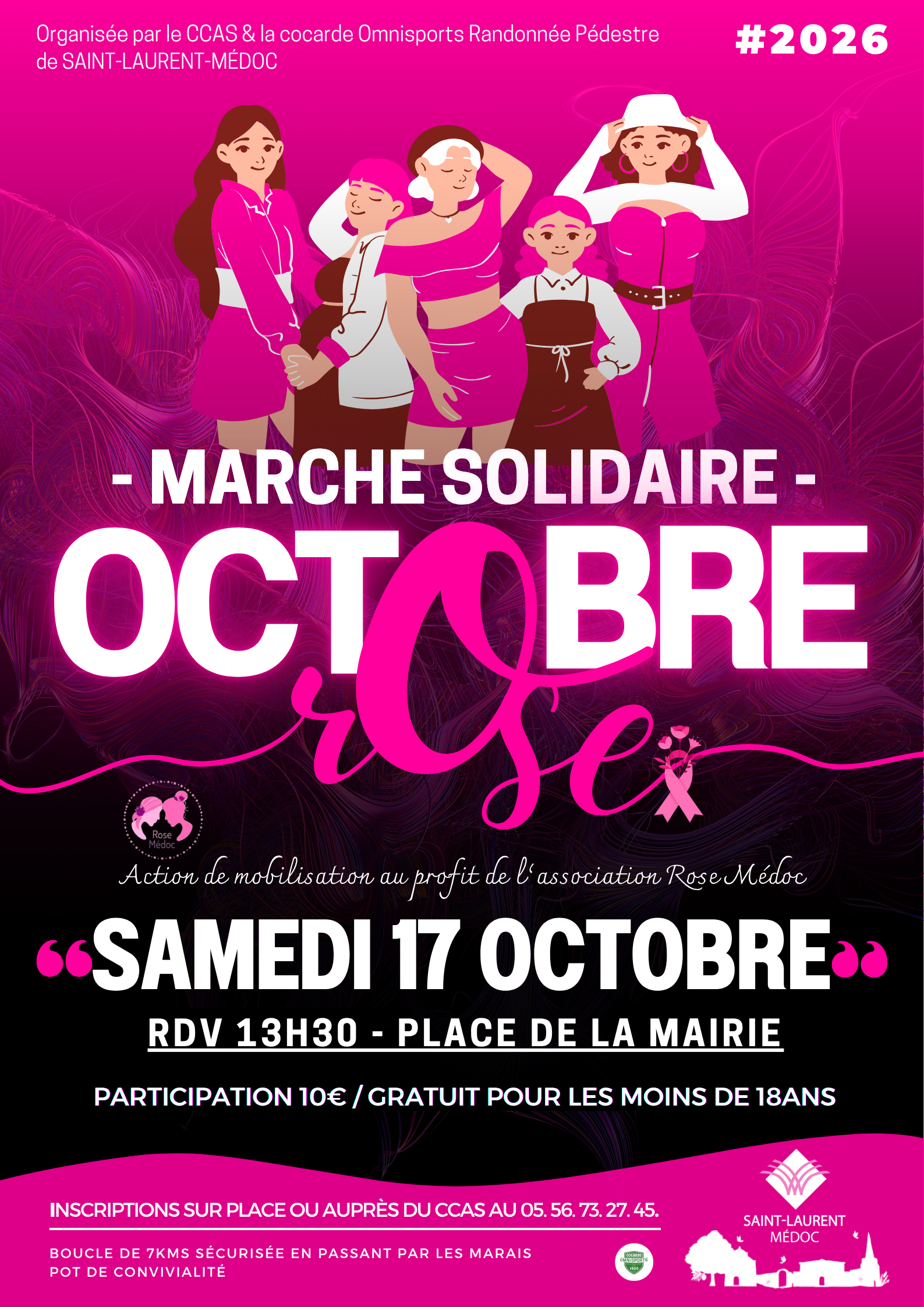 Octobre Rose 2026 : Marche solidaire à Saint-Laurent-Médoc