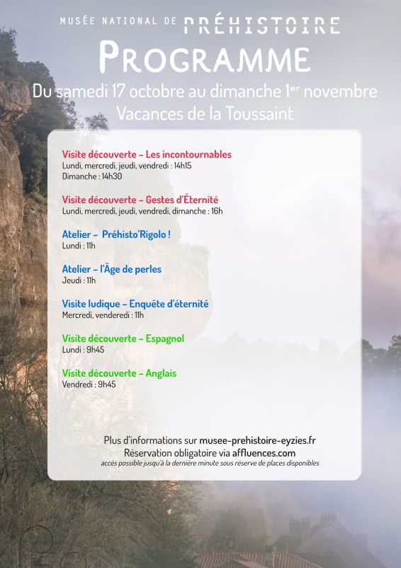 Les vacances d'automne au Musée national de Préhistoire — Les Eyzies