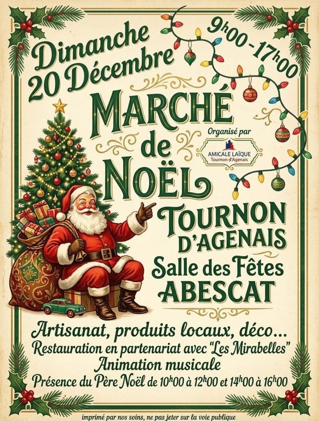 Affiche de Marché de Noël