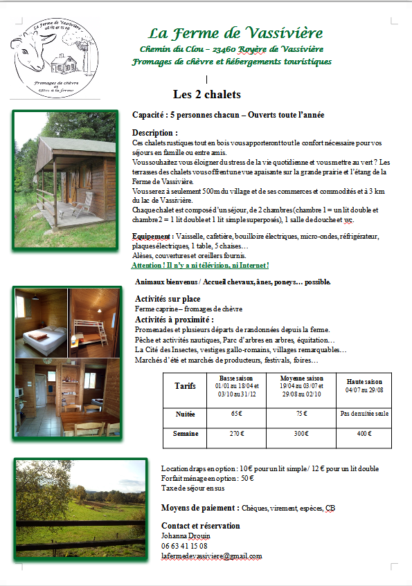 Chalet de la Ferme de Vassivière 2