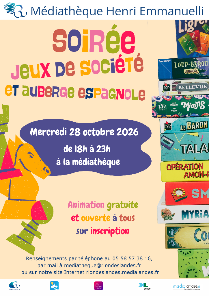 Soirée Jeux de société et auberge espagnole