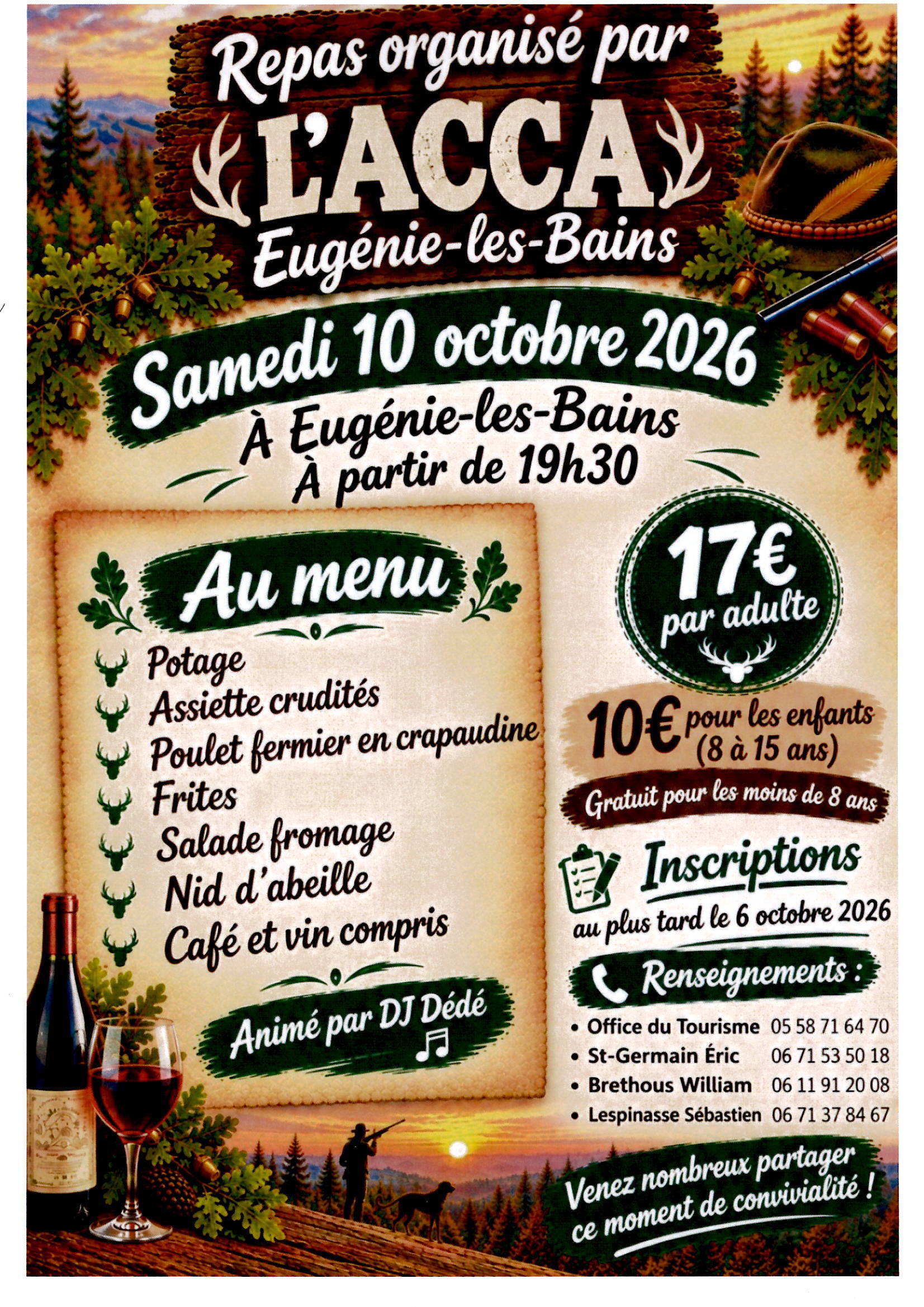 Repas de la chasse à Eugénie