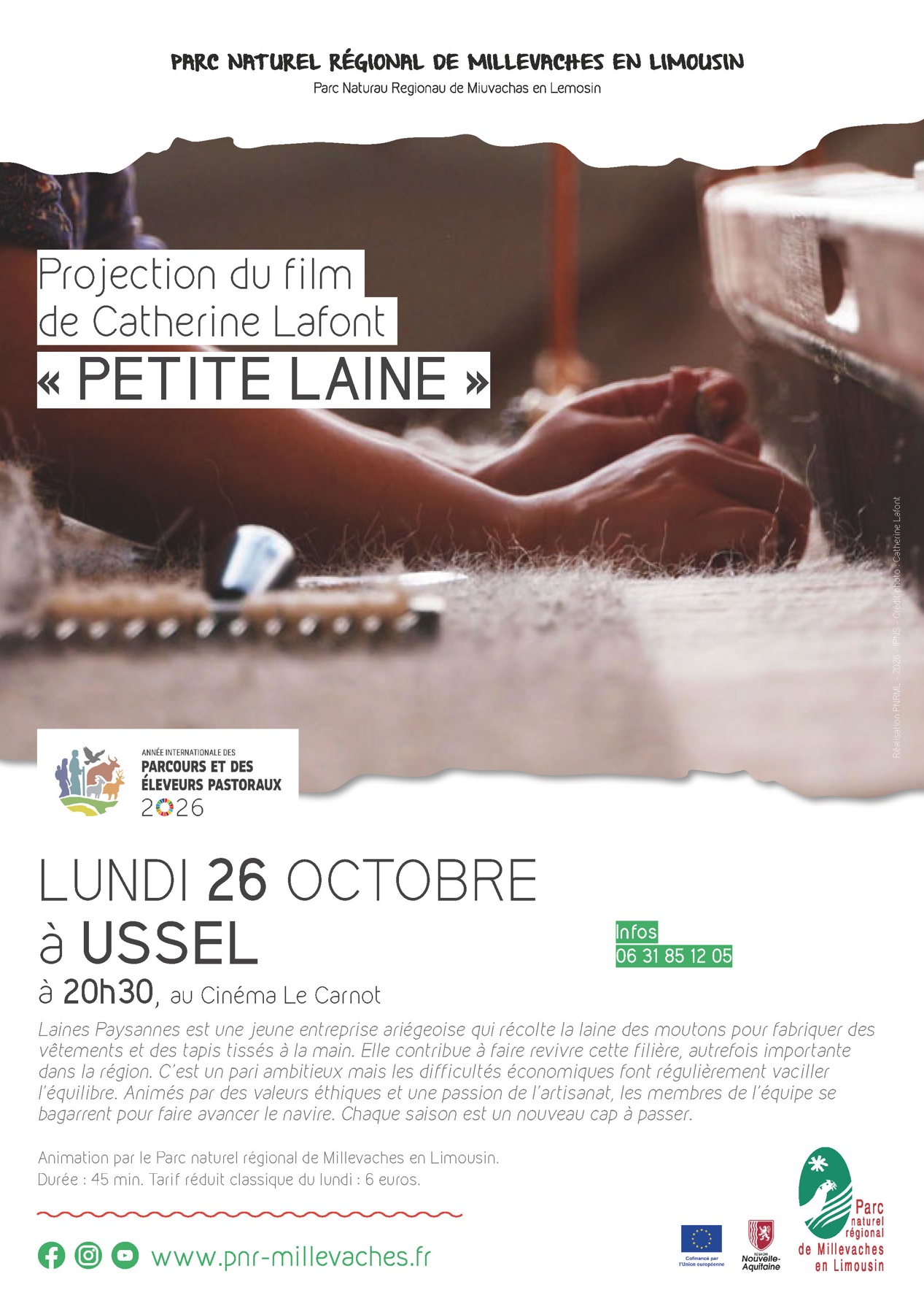 Projection du film de Catherine Lafont  « Petite Laine »