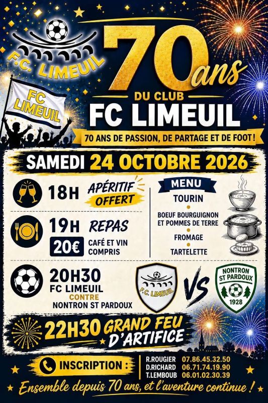 70 ans du Club FC Limeuil — Limeuil