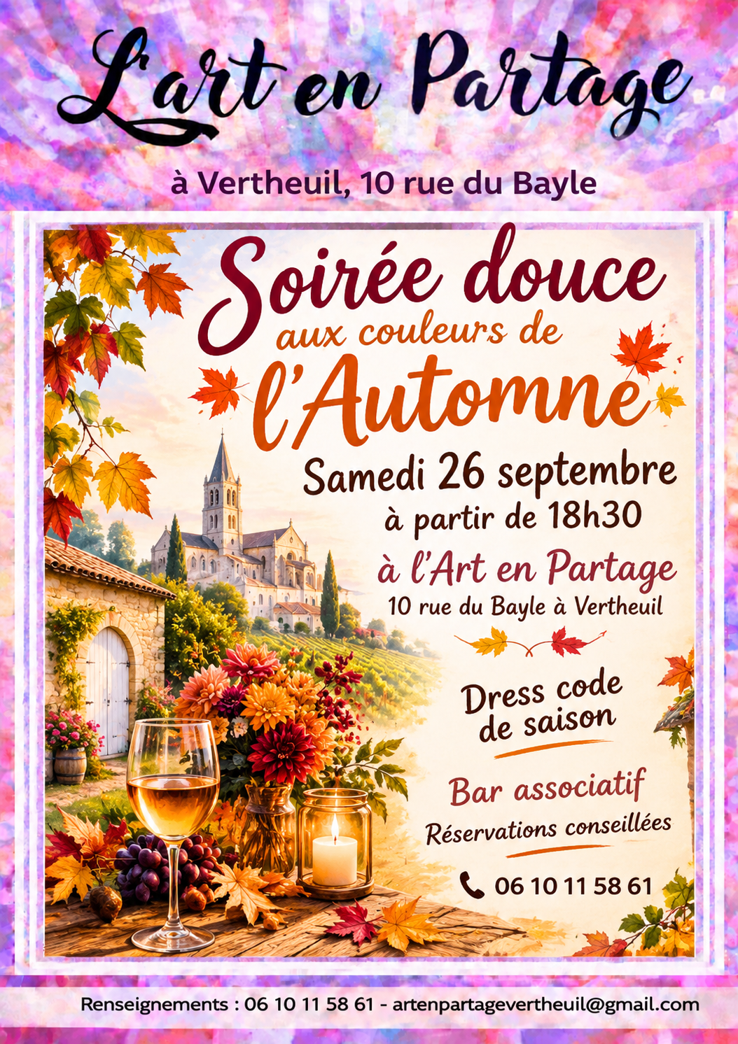 Soirée aux couleurs de l'automne à l'Art en Partage