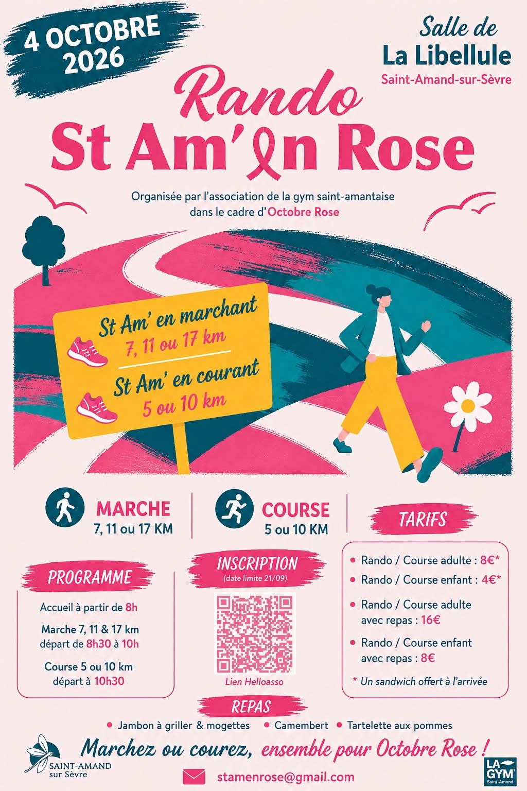 Octobre Rose - Rando St Am'en rose