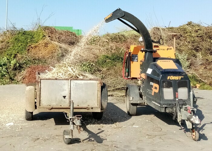 Broyage de végétaux à la déchèterie de Doussay (sur inscription)