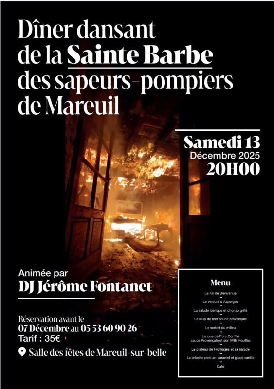 Dîner dansant de la Sainte-Barbe Dîner dansant de la Sainte-Barbe