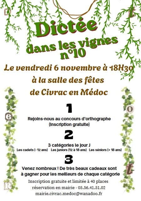 Dictée dans les vignes n°10