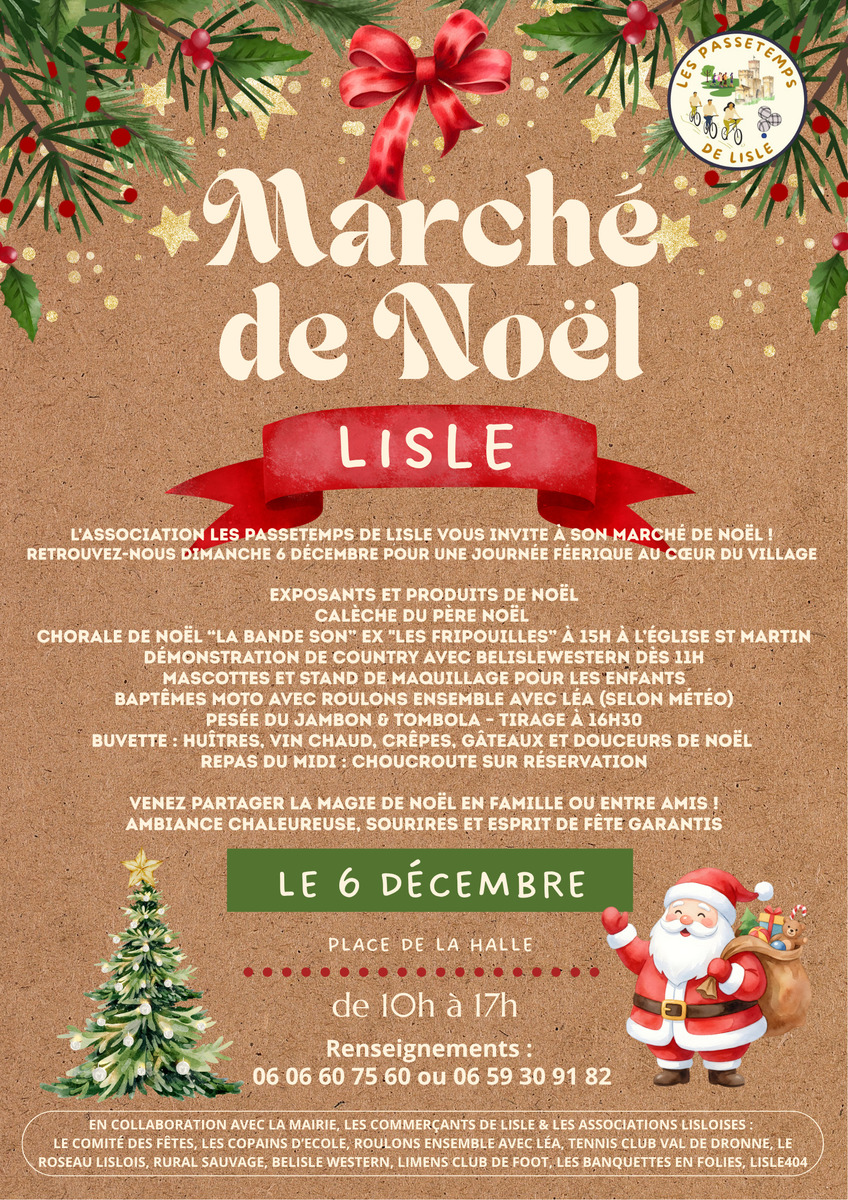 Affiche de Marché de Noël de Lisle