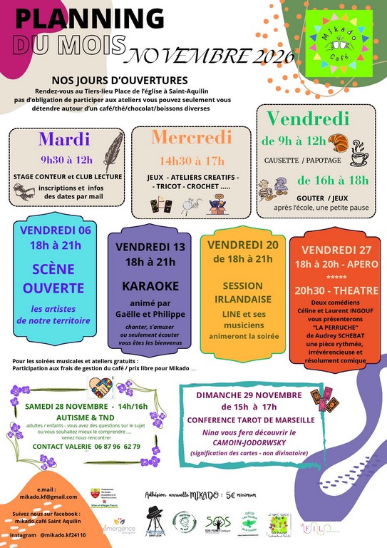 Conférence "tarot de Marseille" — Saint-Aquilin