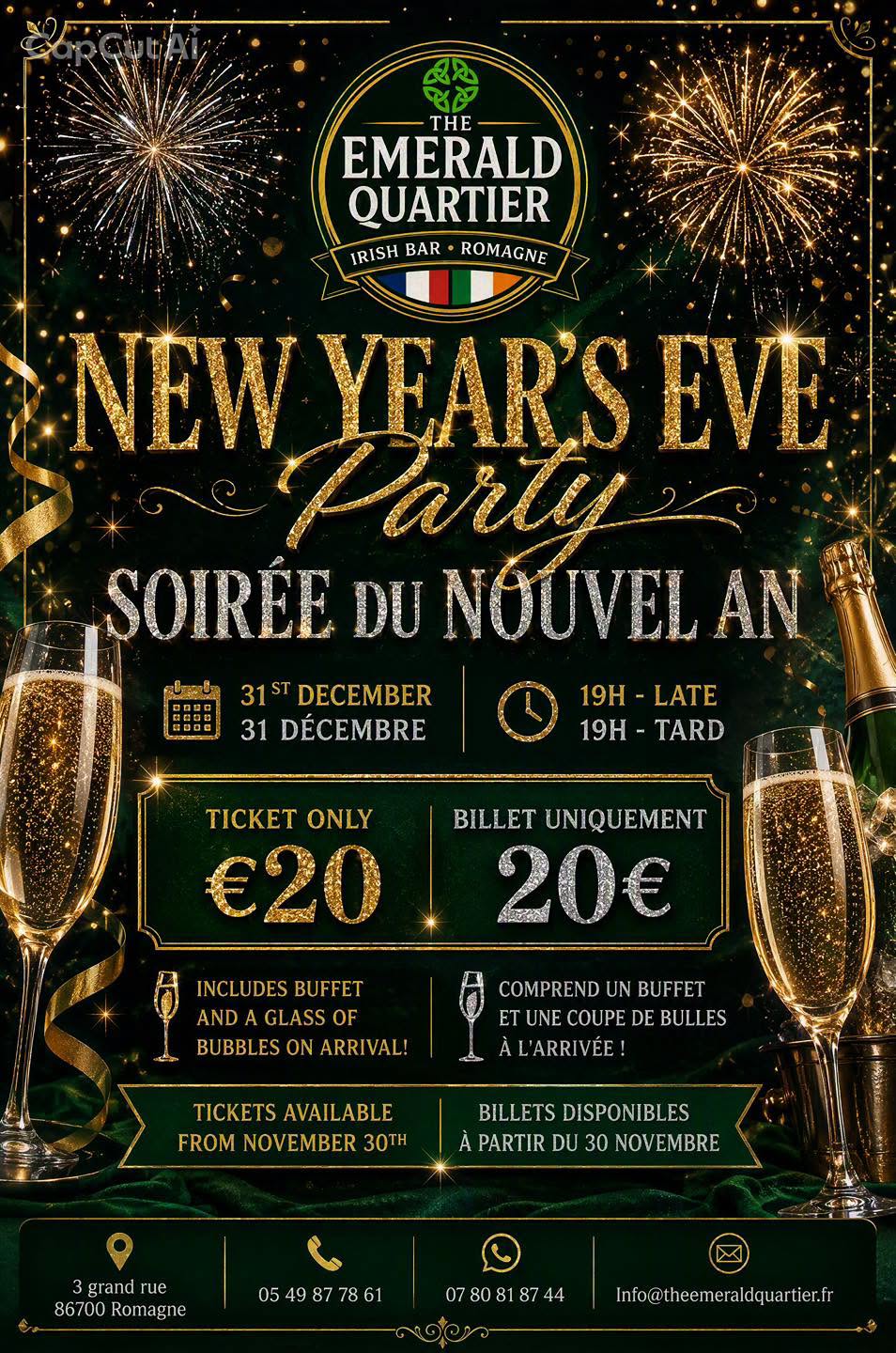 New Year's Eve Party - Soirée du Nouvel An