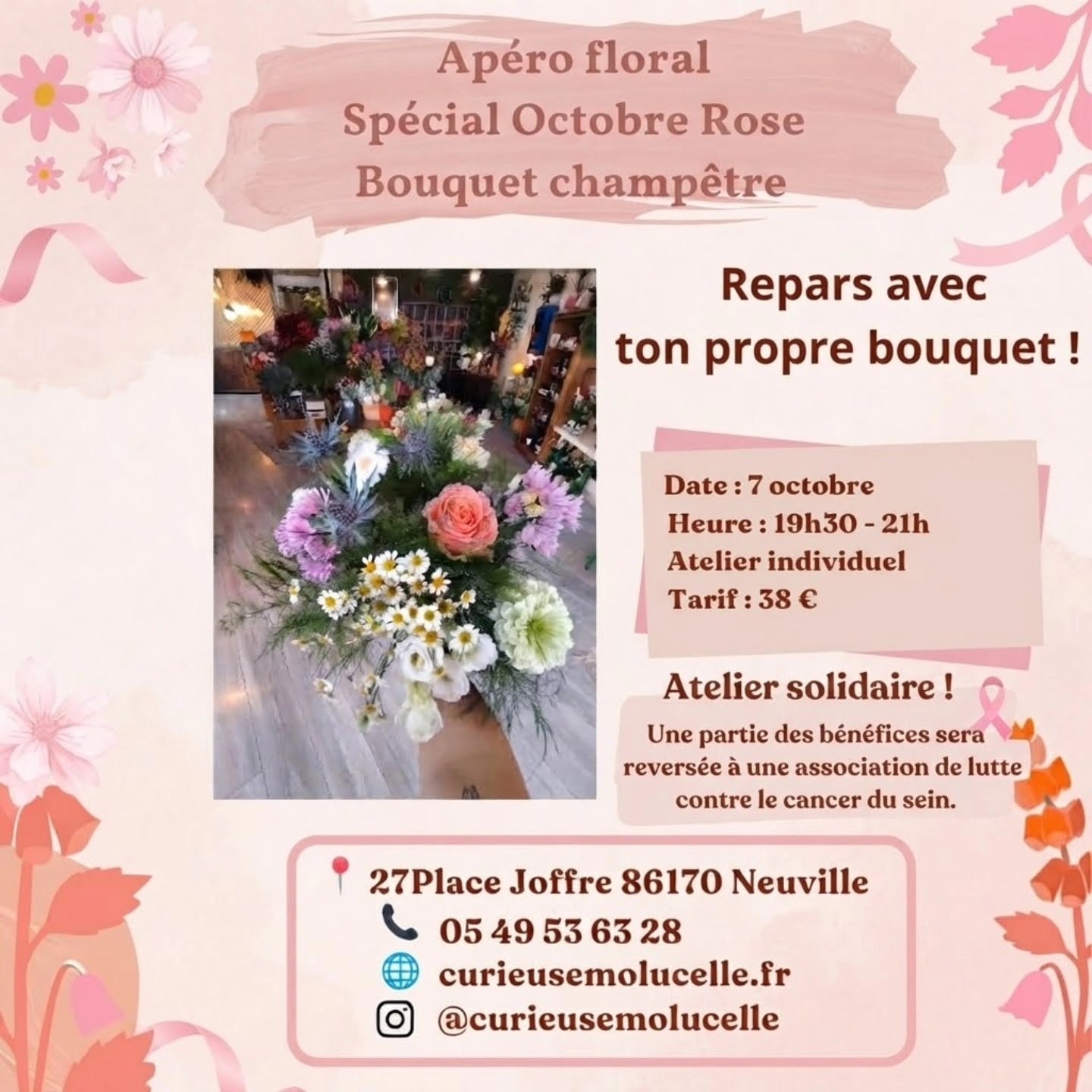 Affiche atelier apéro floral