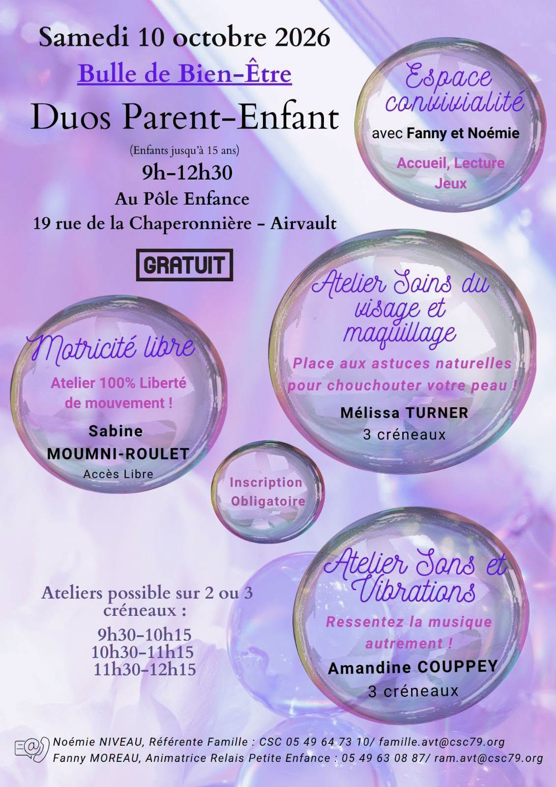 Bulle de bien-être en famille - quinzaine de la parentalité