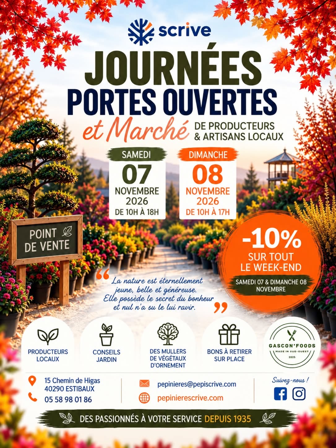 Journée portes ouvertes et marché de producteurs et artisans locaux