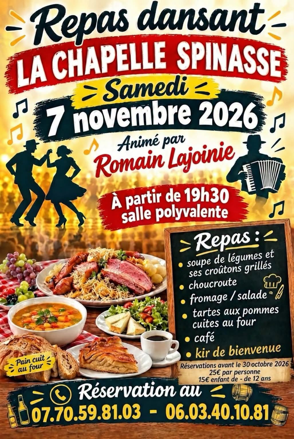 Repas dansant - La Chapelle-Spinasse