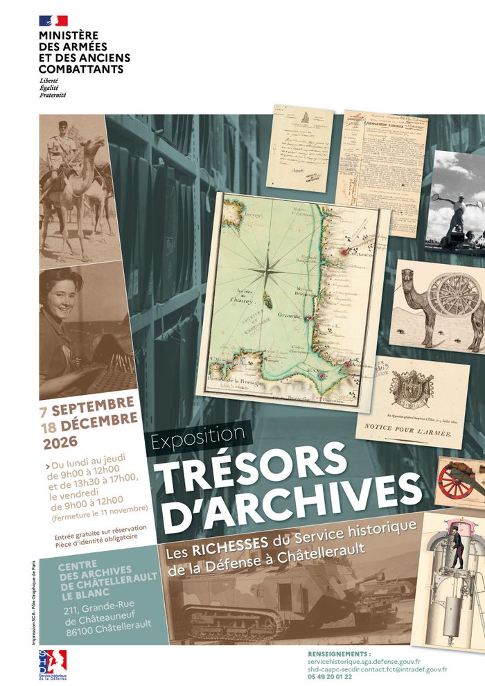 Visite commentée de l'exposition Trésors d'archives. Les richesses du Service historique de la défense à Châtellerault