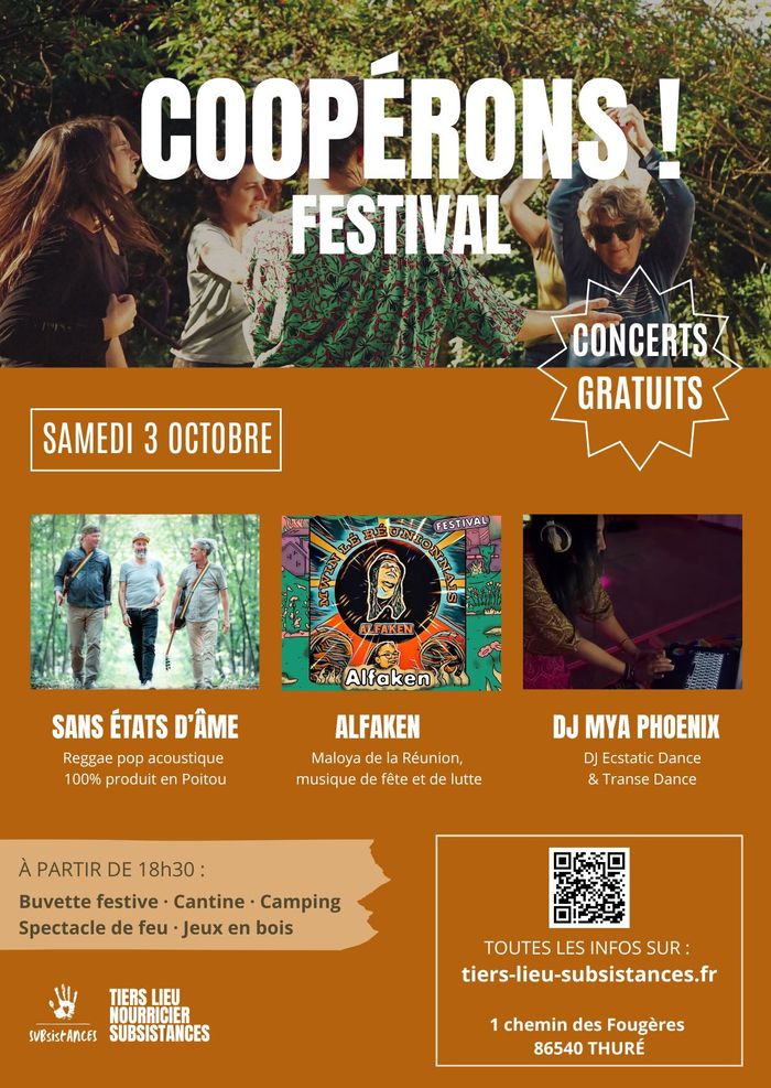 ?? SAMEDI 3 OCTOBRE : Grosse soirée CONCERTS GRATUITS au Tiers-lieu Nourricier Subsistances !
