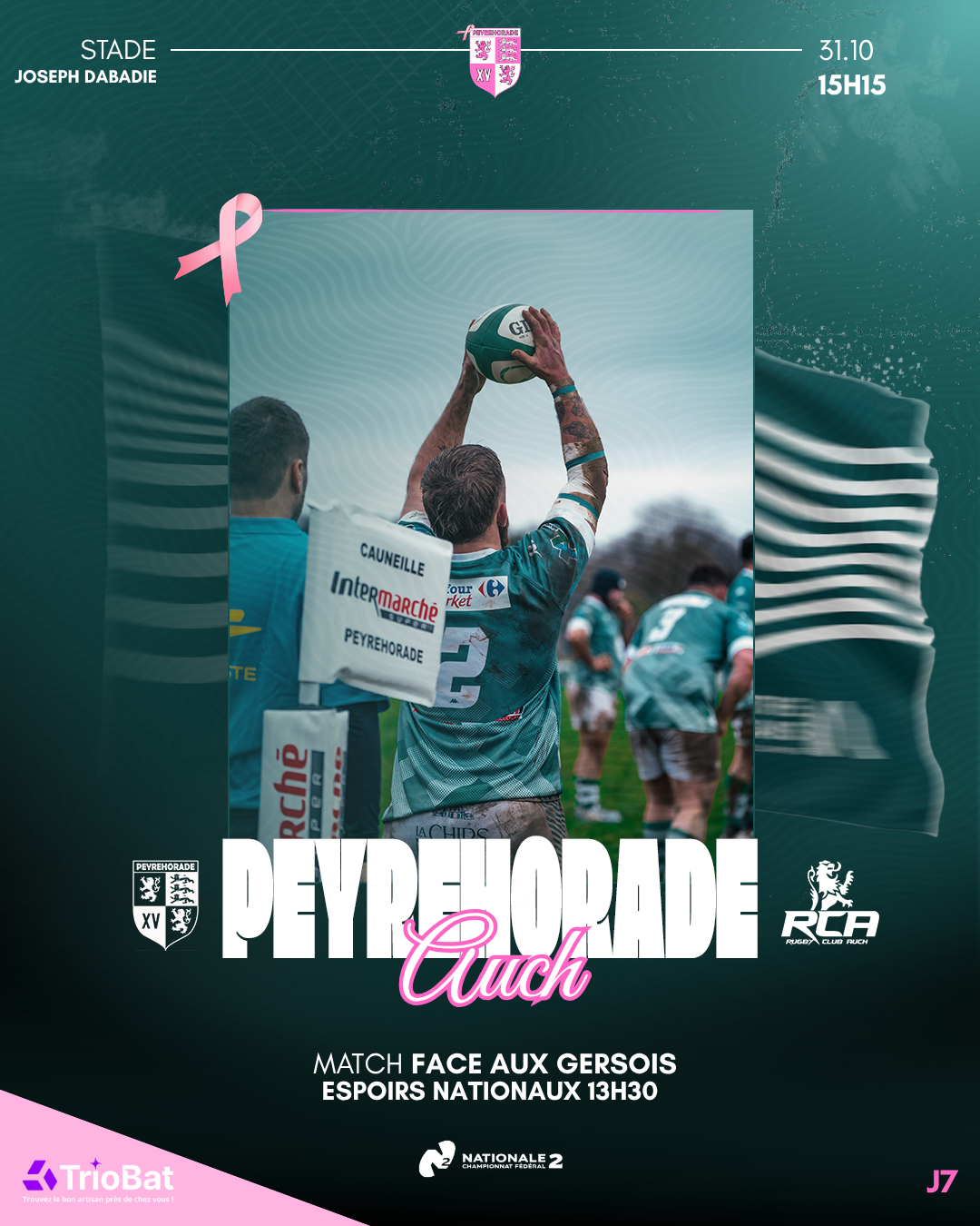 Rugby Nationale 2 - Peyrehorade Sports Rugby VS Rugby Club Auch