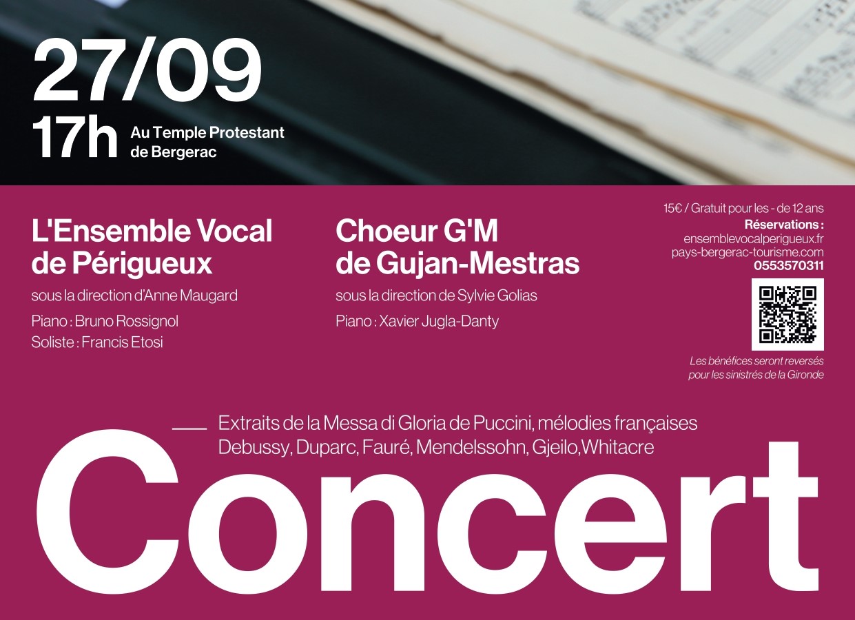 Concert | Ensemble vocal de Périgueux et Choeur G'M