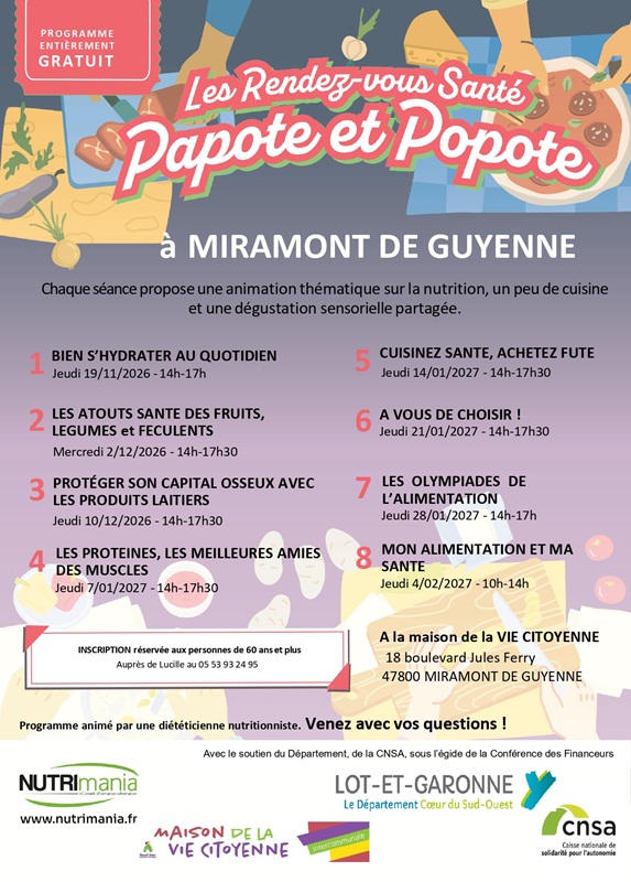 Les Rendez-vous Santé - Papote et Popote - Cuisinez santé, achetez futé