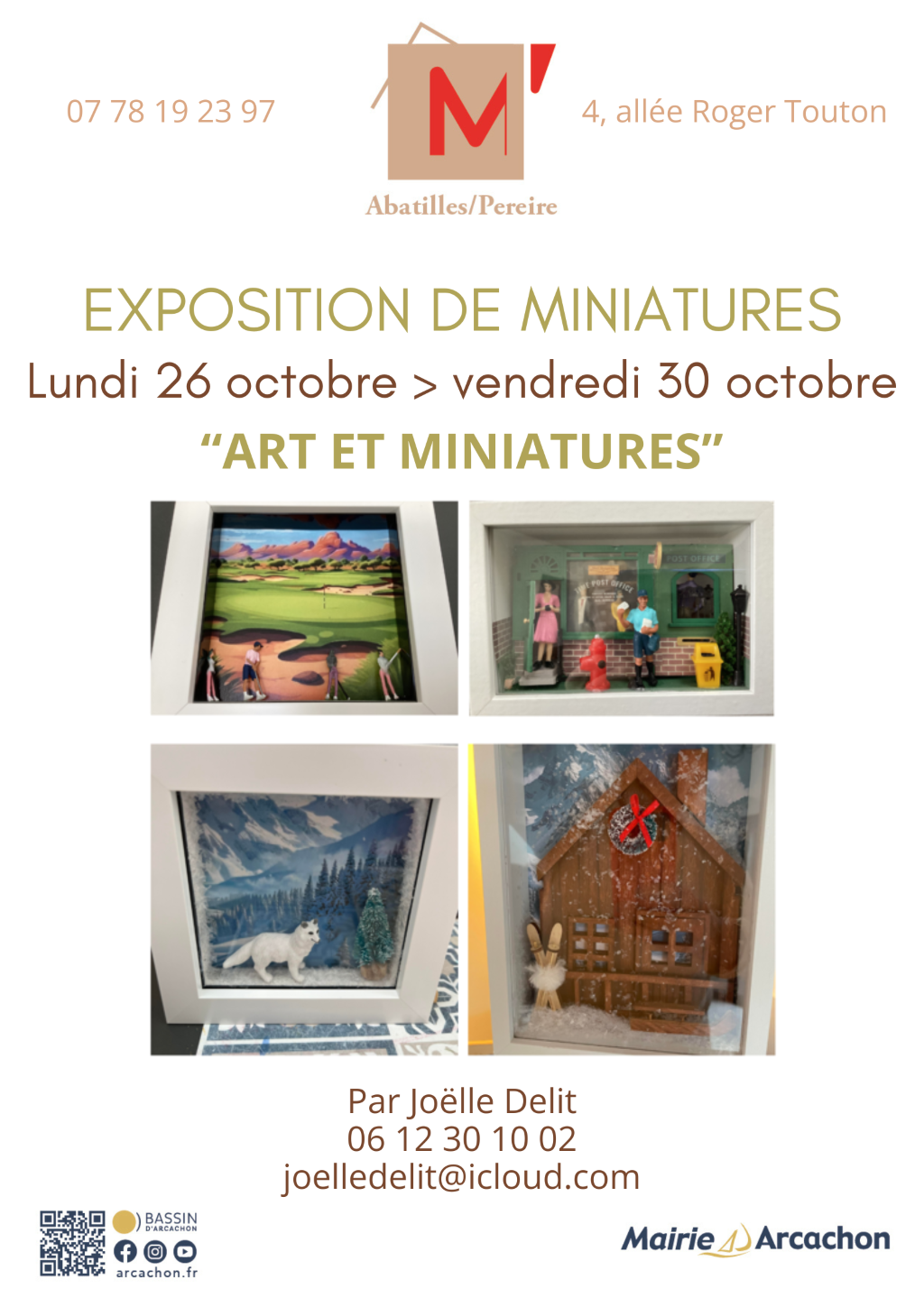 Exposition d&rsquo;art et miniatures par Joëlle Delit – M&rsquo; Les Abatilles / Pereire