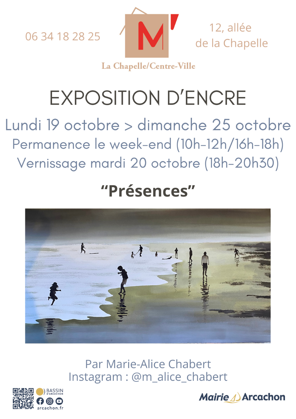 Exposition d&rsquo;encre par Marie Alice Chabert – M&rsquo; La Chapelle / Centre-Ville