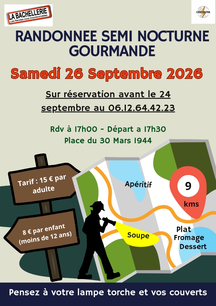 Randonnée semi nocturne gourmande
