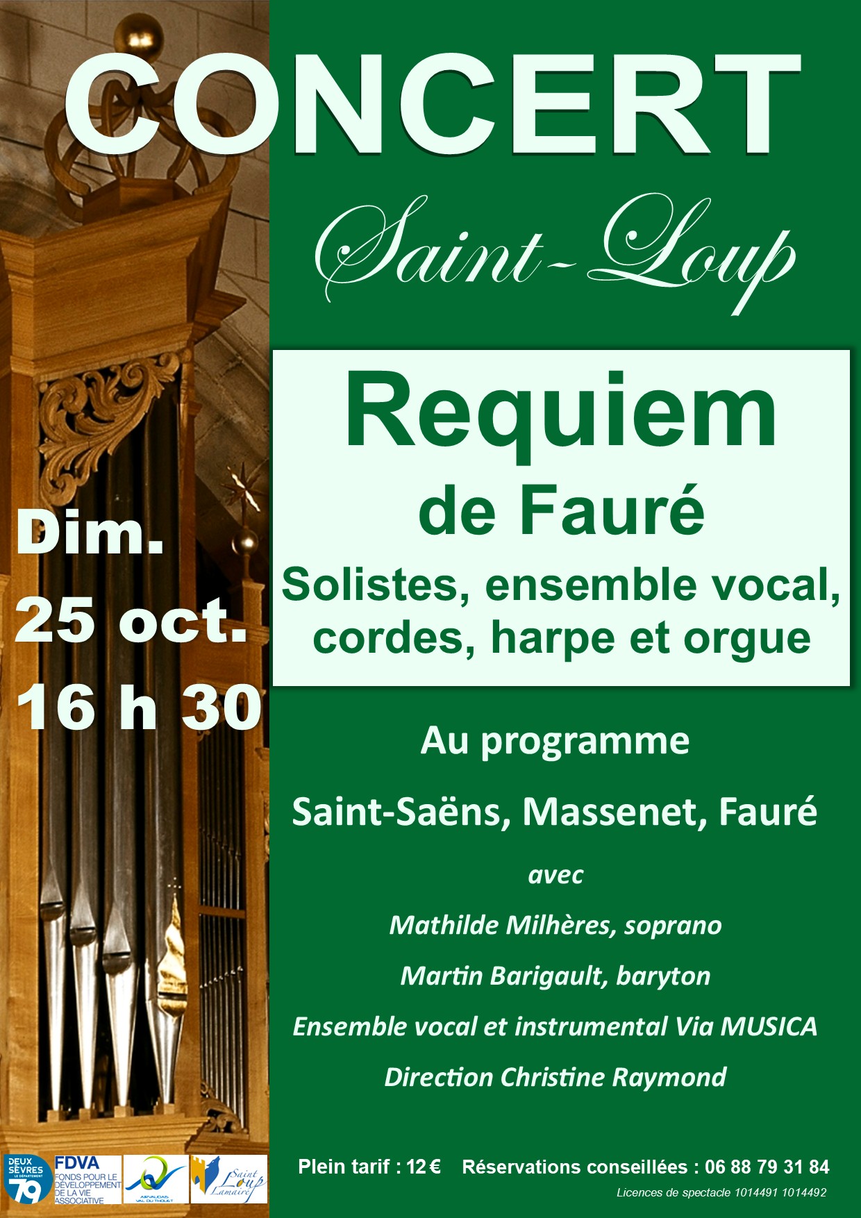 Concert solistes, choeur et orgue