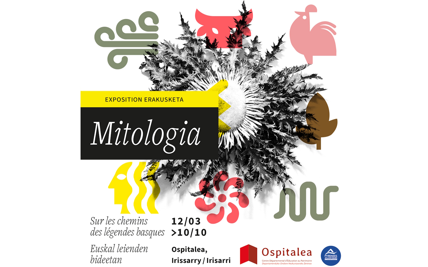 Exposition d'Ospitalea "Mitologia, sur les chemins des légendes basques"