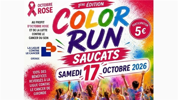 Affiche ou photo : Color Run de Saucats ! La marche solidaire