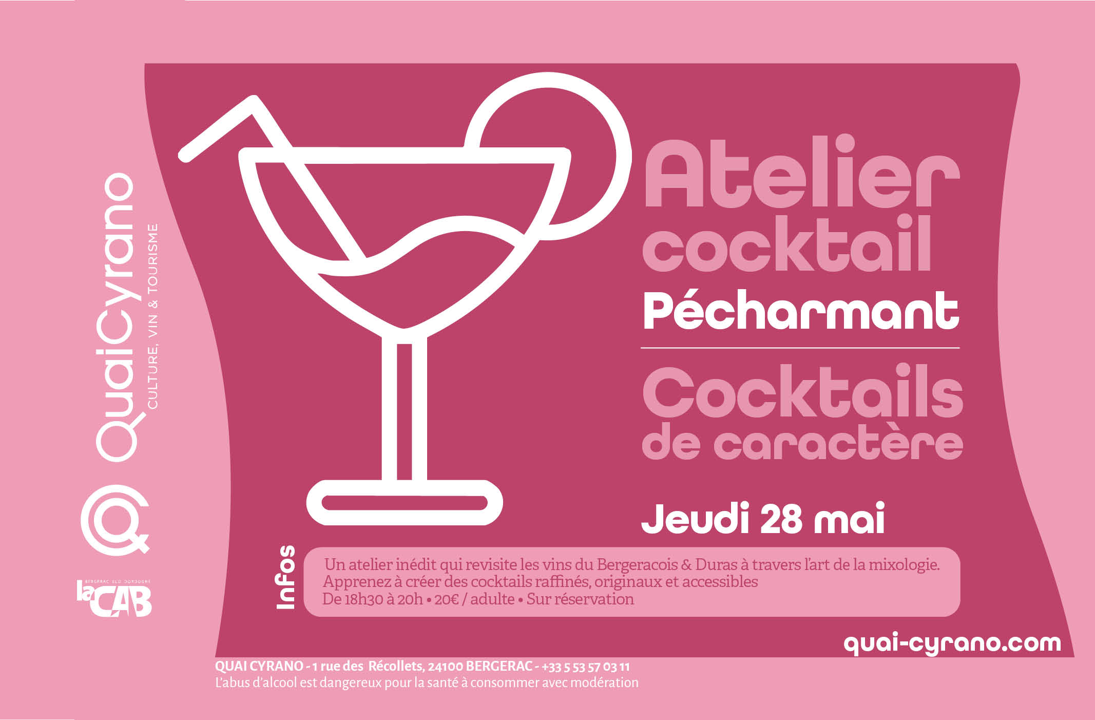 Atelier cocktail | Pécharmant : Cocktails de caractère