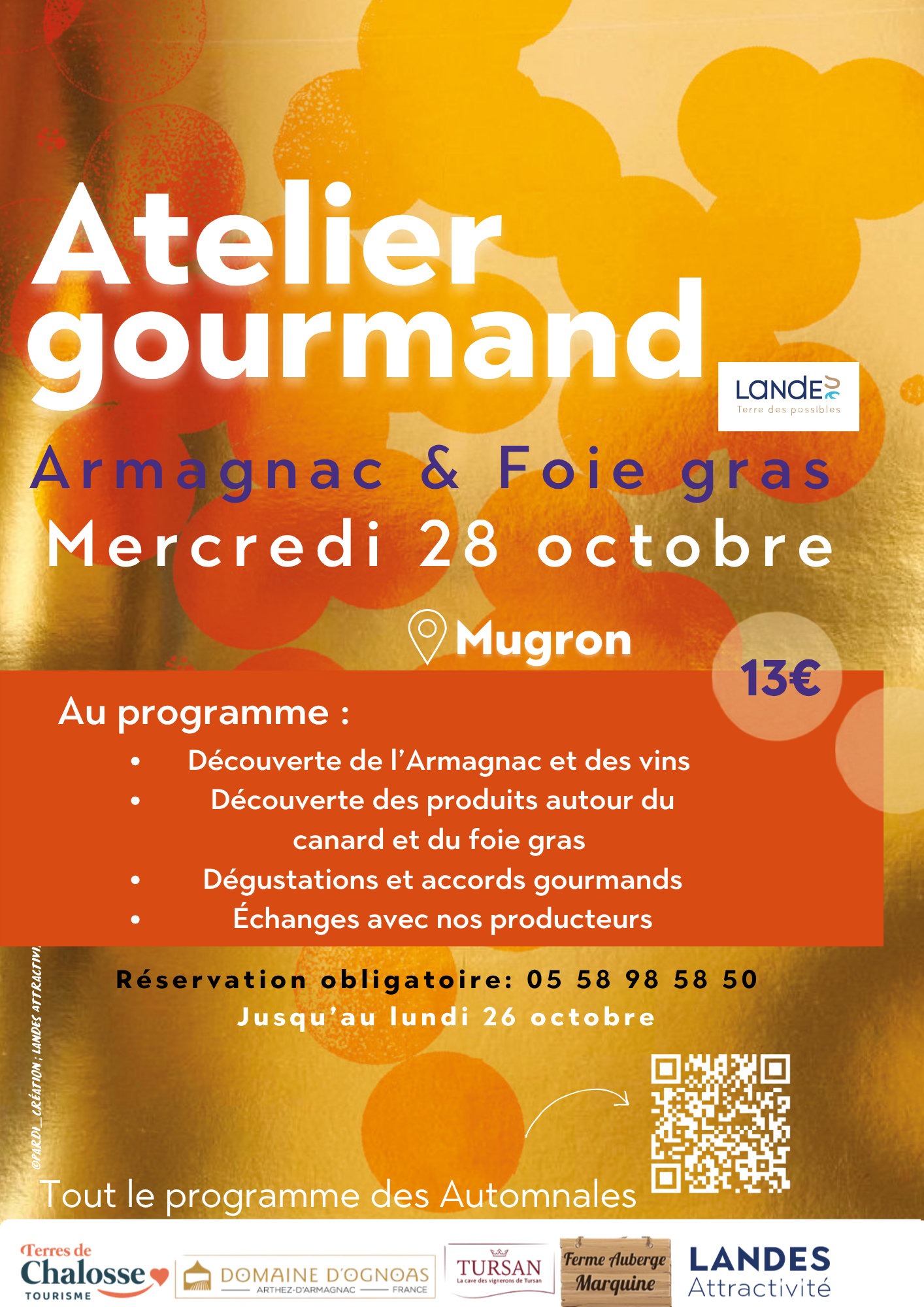 Atelier gourmand "Automnales du foie gras et de l'armagnac"