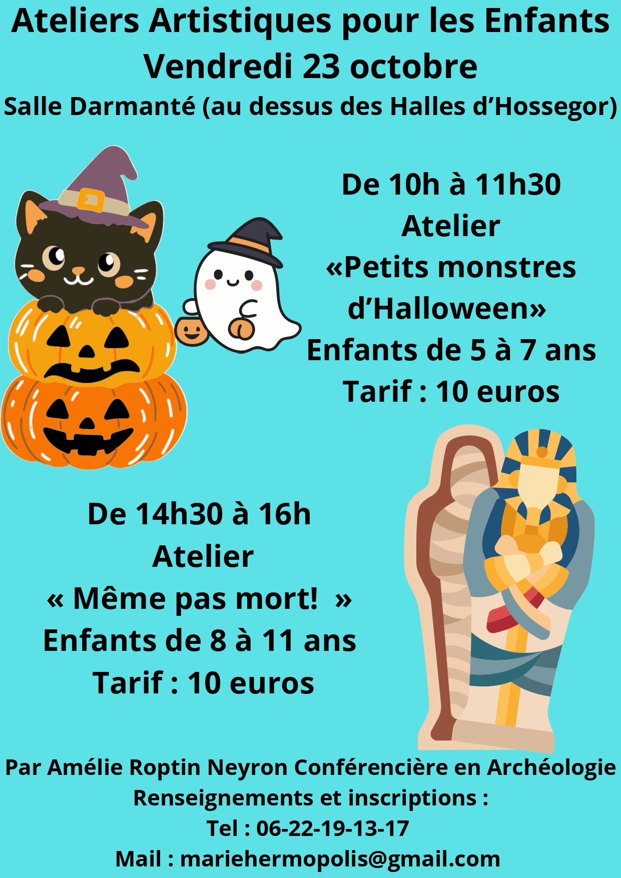 Ateliers créatifs  "Petits monstres d'Halloween" & "Même pas mort !"