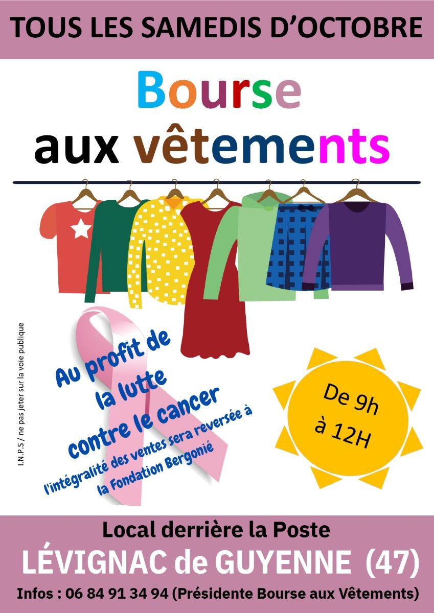 Octobre rose - Bourse aux Vêtements
