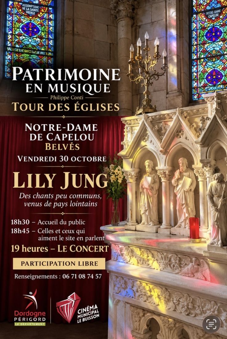 Concert Lily Jung : Chants d'un monde, église de Capelou