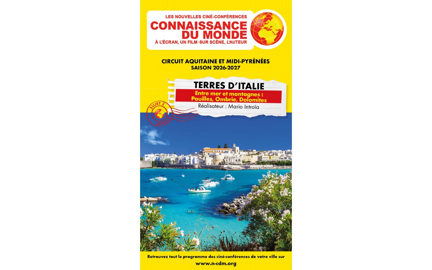 Connaissance du monde - Terres d'Italie : Entre mers et montagne