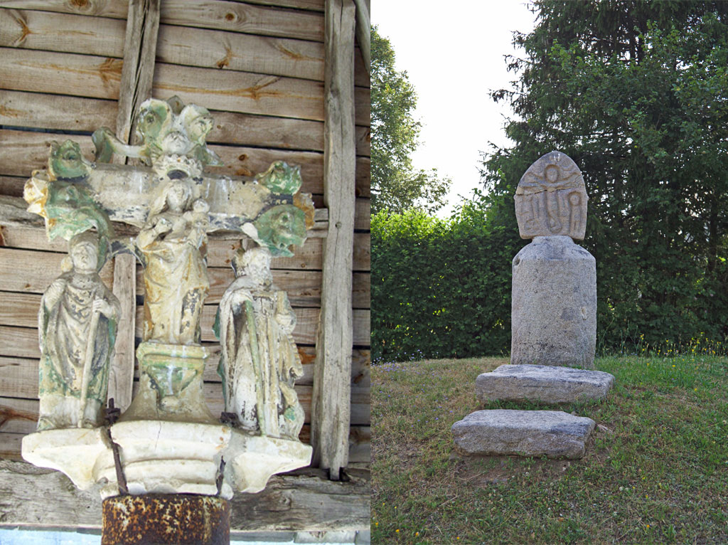 Croix du cimetière et croix monumentale