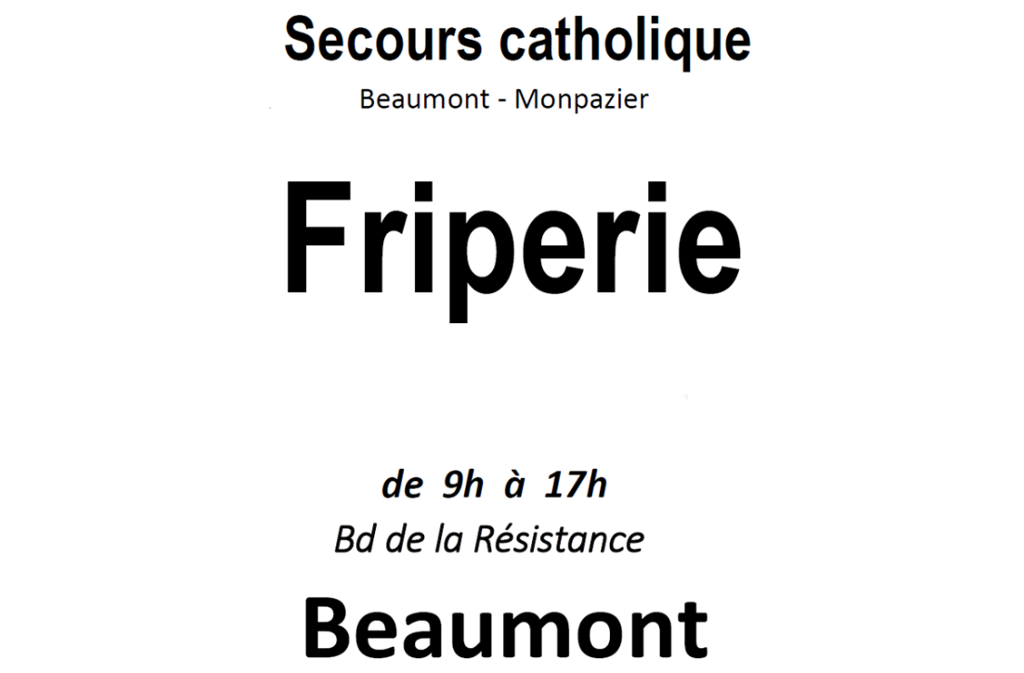 Friperies du Secours Catholique