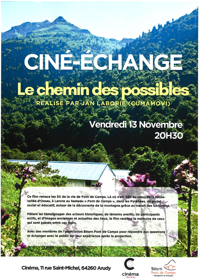 Cinéma Arudy : Ciné-échanges - Le chemin des possibles, les 50 ans de la vie de Pont de Camps