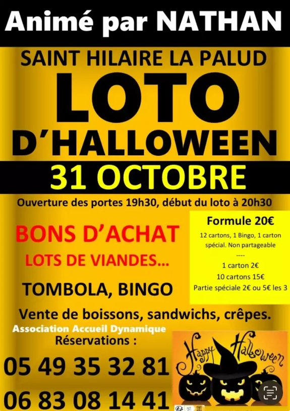 Loto d'Halloween à Saint-Hilaire-la-Palud