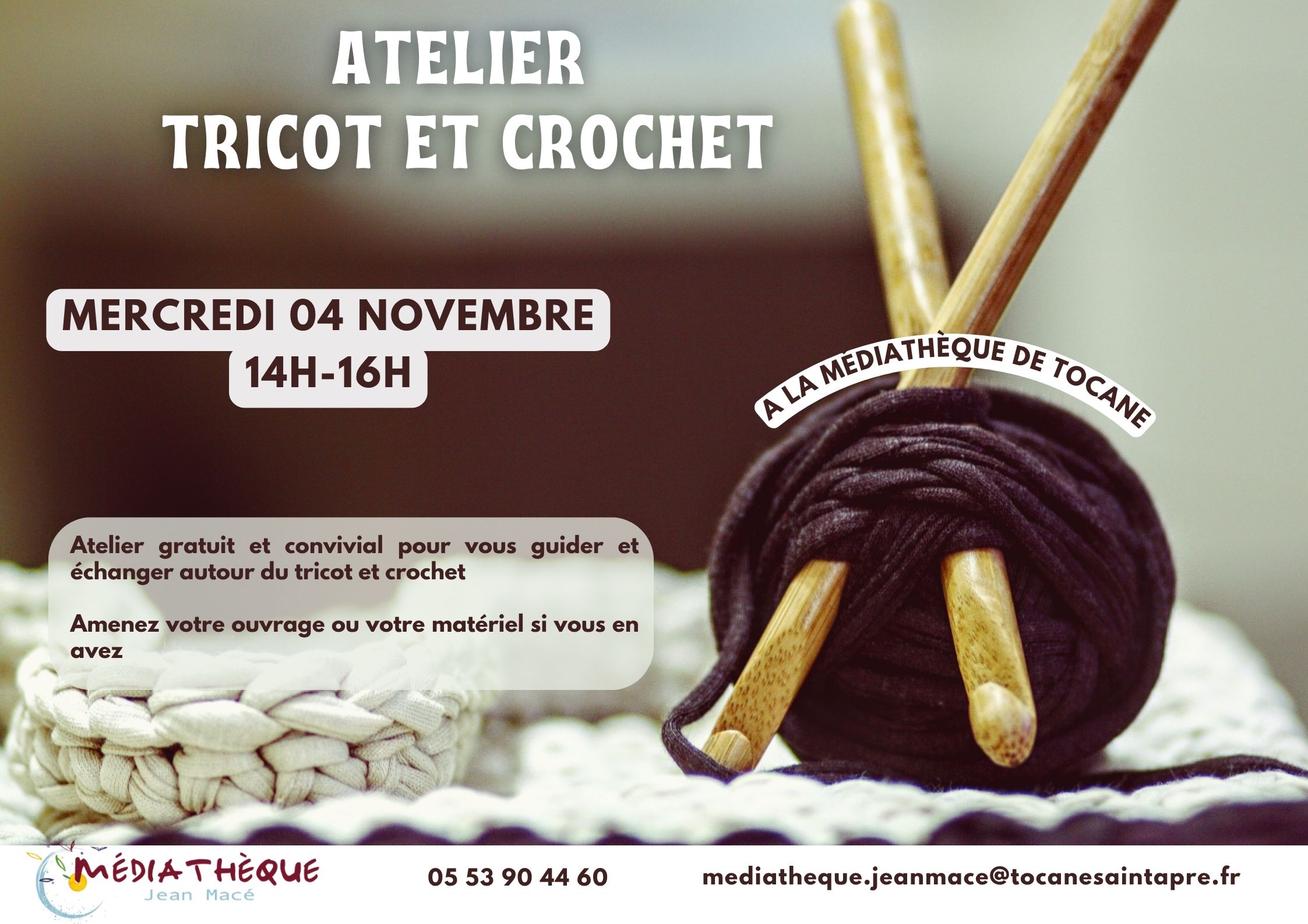 Atelier tricot et crochet — Tocane-Saint-Apre
