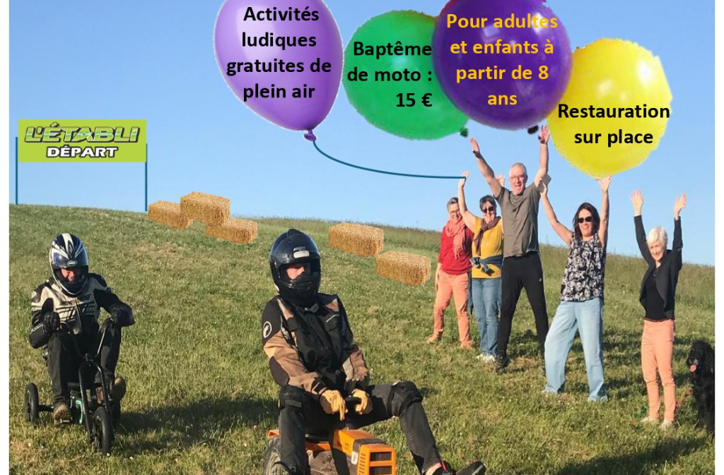 Course de tracteurs et de voitures à pédales