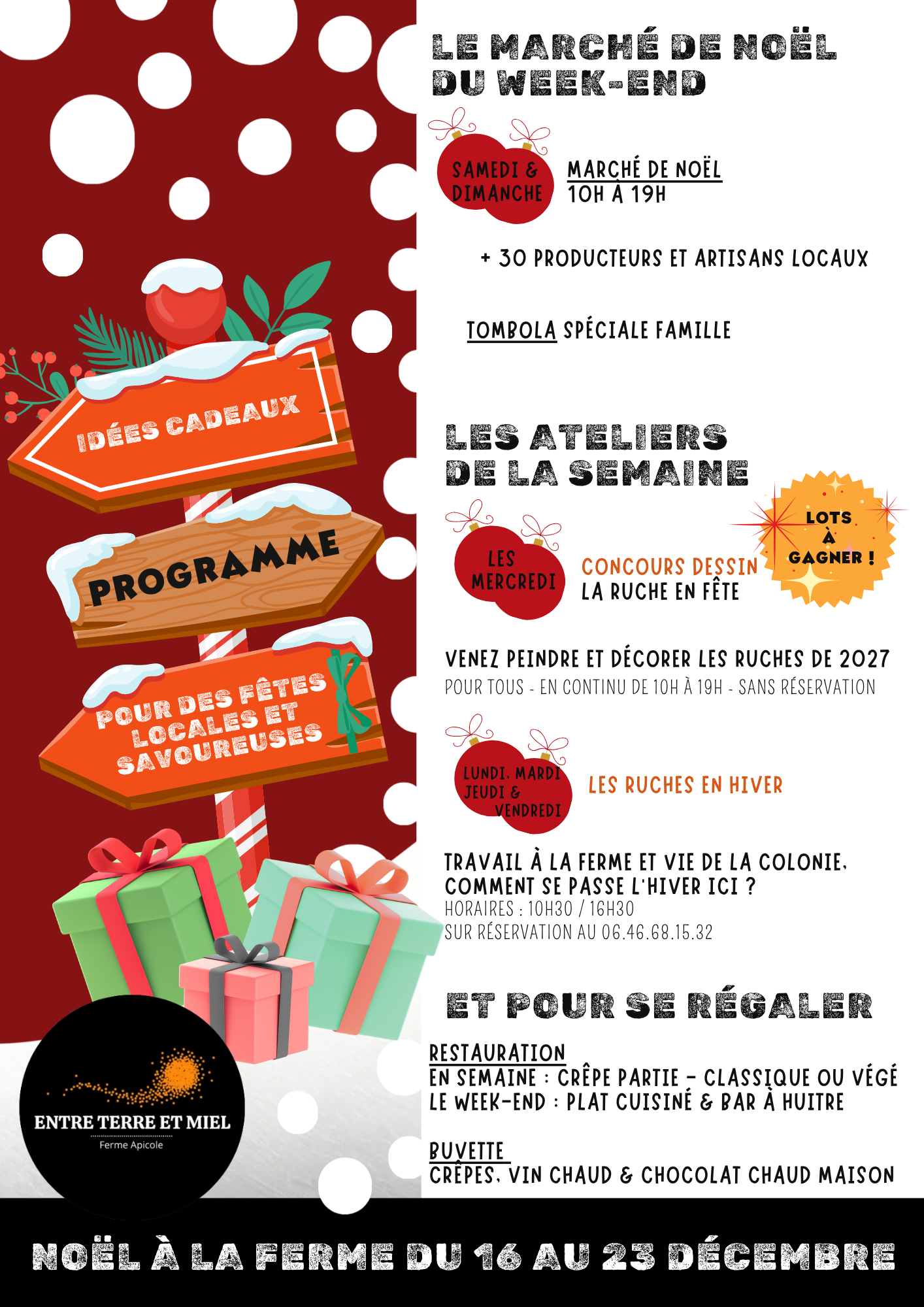 Marché de Noël à la Ferme chez Entre Terre et Miel