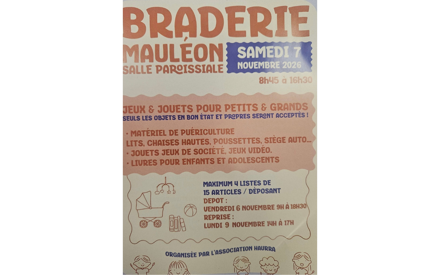 Braderie jeux, jouets, livres