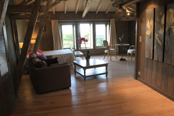 Chambres d' hôtes de charme la maison du bos - Chambre Blanche
