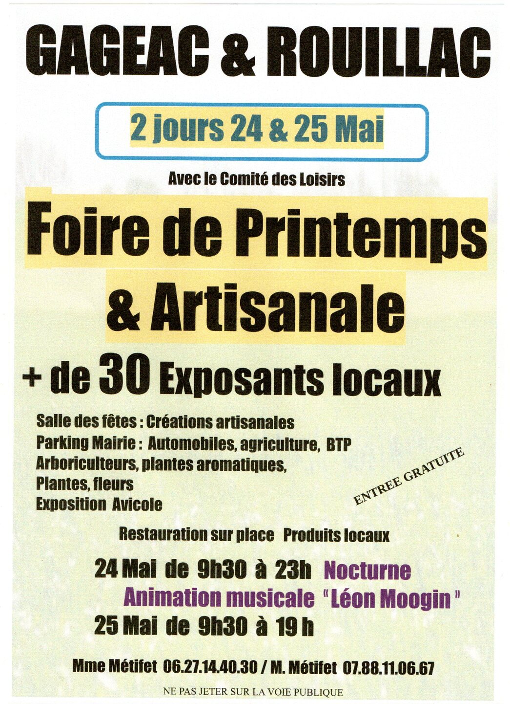 Foire de printemps et artisanale