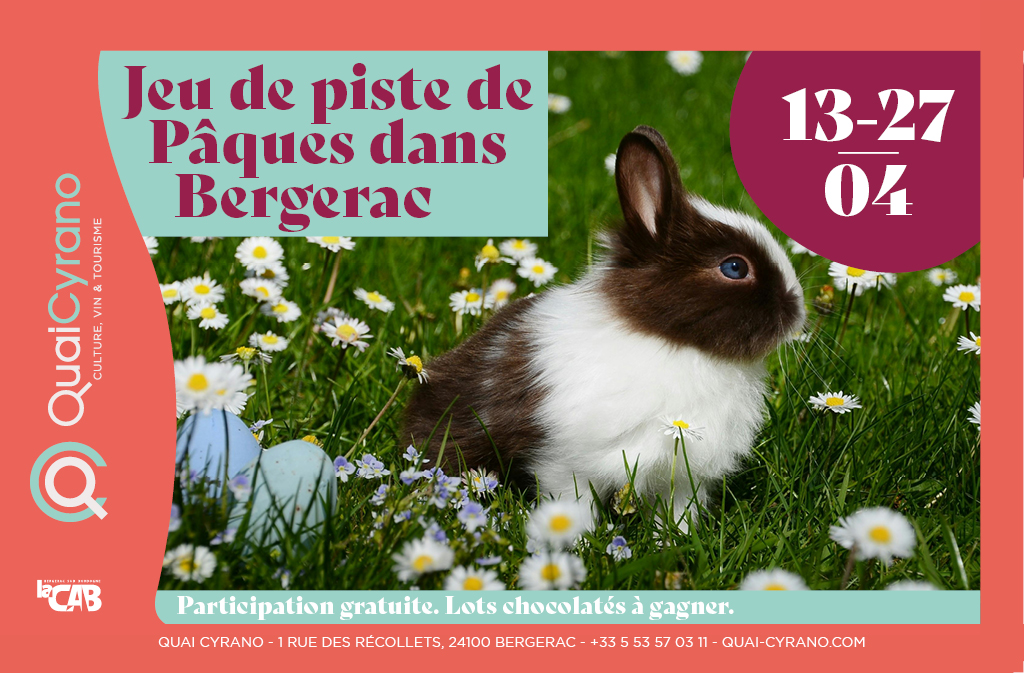 Pâques à Quai Cyrano : jeu de piste de Pâques dans Bergerac